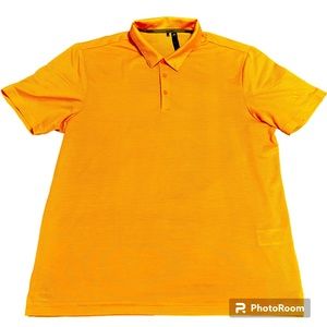 Adidas Men’s Orange Stripe Golf Polo Size L